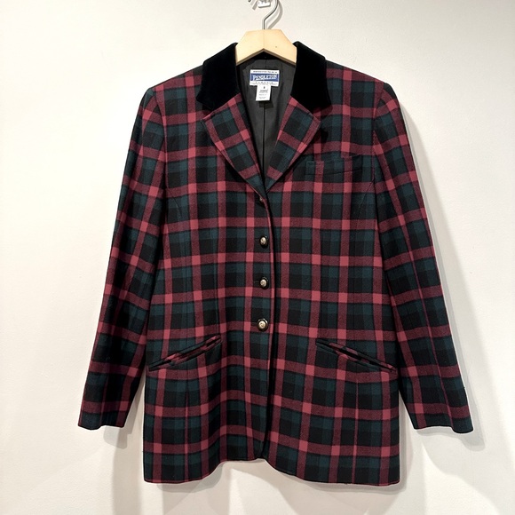 Pendleton Women's Wool Plaid blazer Jacket - Picture 1 of 7